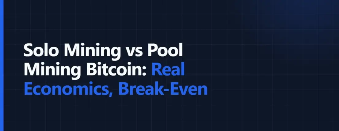 Solo Mining vs Pool Mining Bitcoin: Real Economics, Break-Even